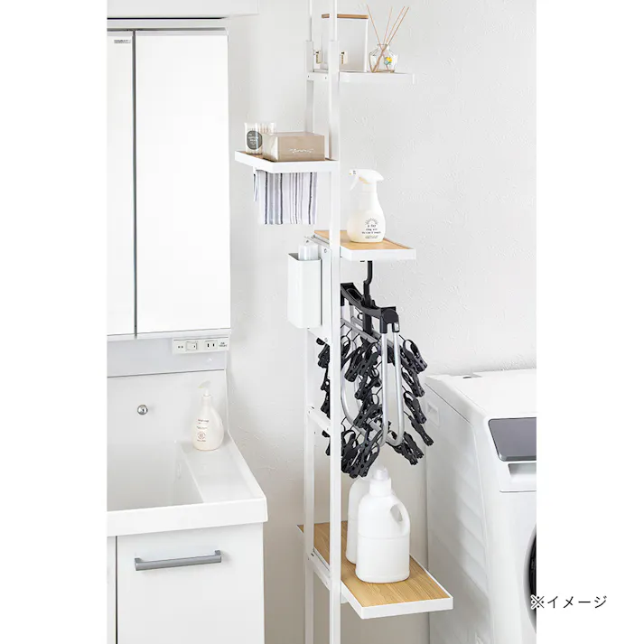 突っ張り収納ラック用スチールプレート ホワイト 幅22cm 高さ22.5cm