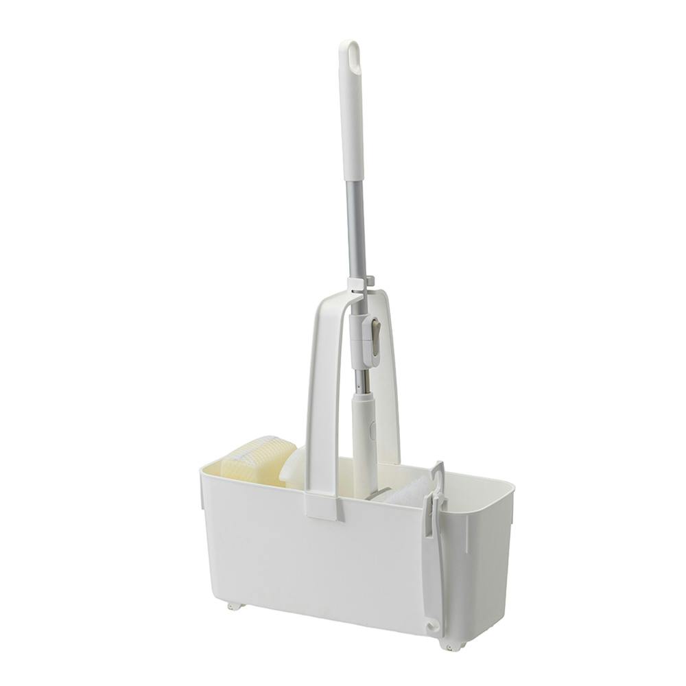 お掃除道具収納BOX 幅35cm 奥行13.7cm 高さ38.5cm ホワイト | お風呂