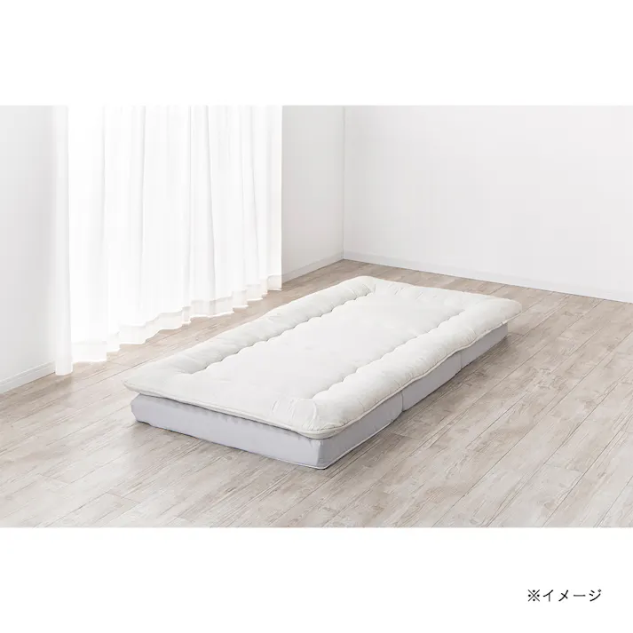 腰をサポートするマットレス グレー セミダブル 幅120cm 奥行201cm 厚さ10cm