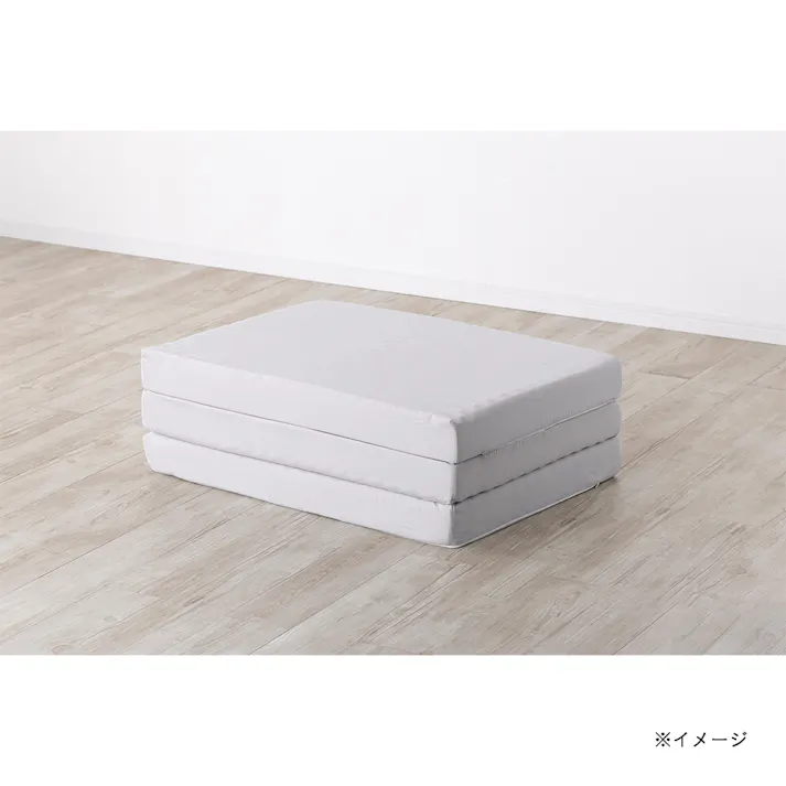 腰をサポートするマットレス グレー セミダブル 幅120cm 奥行201cm 厚さ10cm