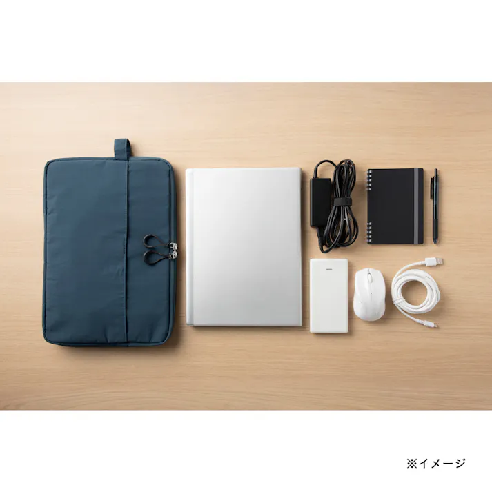 カインズ ポケット付きポーチ L ダークブルー