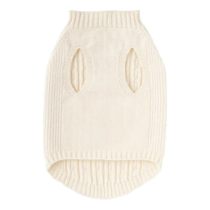 【送料無料】縫い目のない優しいニット アイボリー 3Lサイズ ペット服(犬の服)