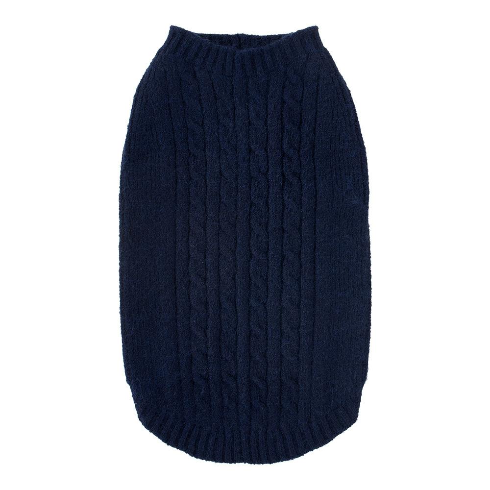 送料無料】縫い目のない優しいニット ネイビー Mサイズ ペット服(犬の