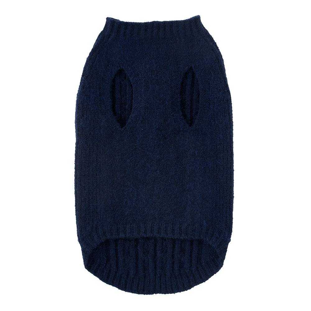 送料無料】縫い目のない優しいニット ネイビー SDサイズ ペット服(犬の