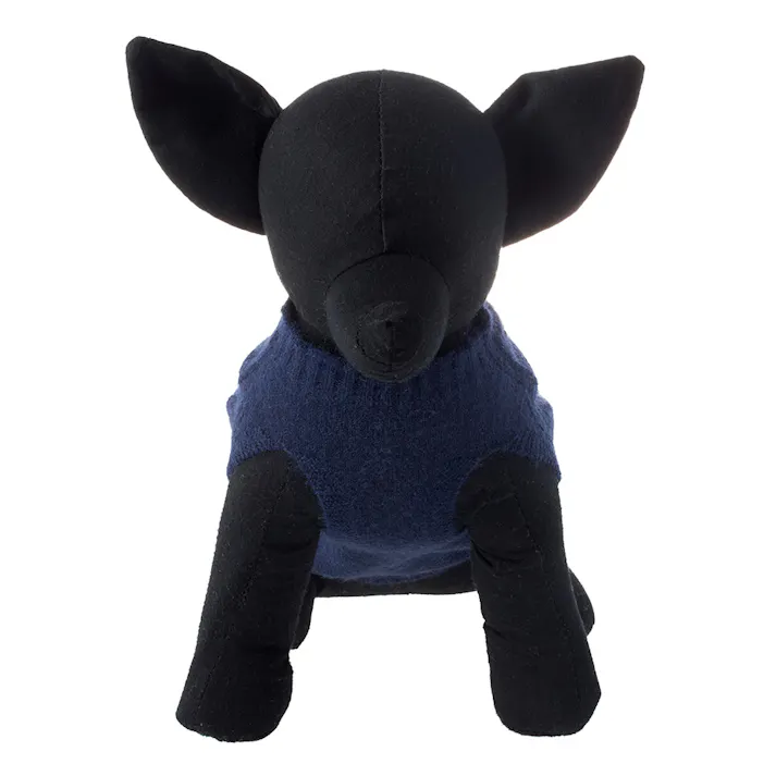 【送料無料】縫い目のない優しいニット ネイビー 2Lサイズ ペット服(犬の服)