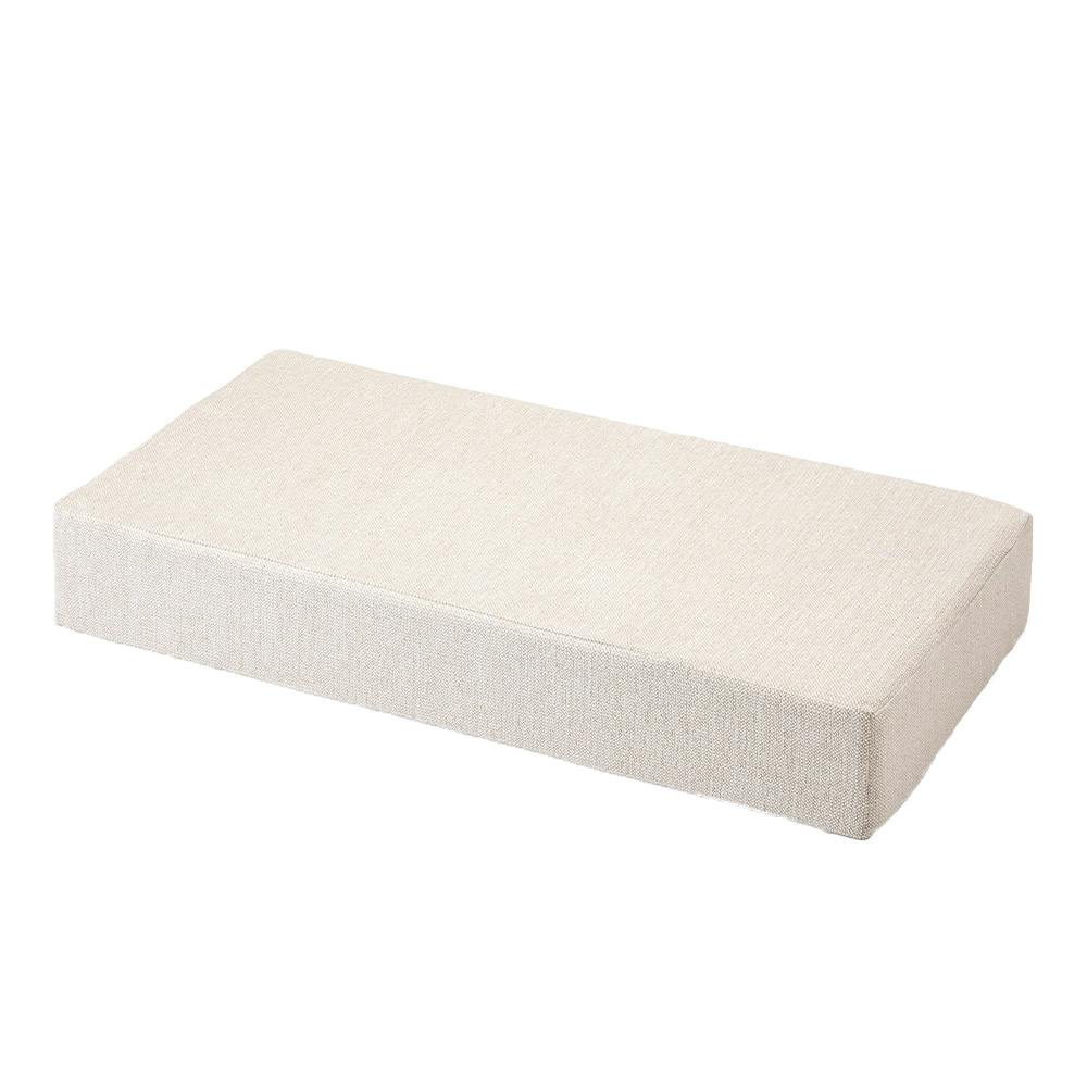 ブロックソファカバー ホワイト 幅120cm 奥行60cm 高さ18cm※カバーのみ