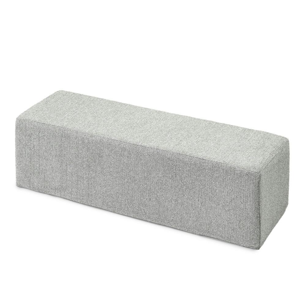 ブロックソファカバー ライトグレー 幅120cm 奥行36cm 高さ36cm※カバーのみ