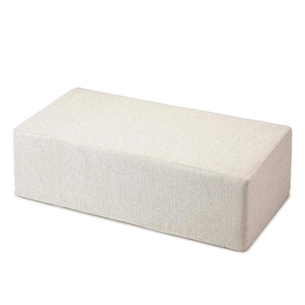 ブロックソファカバー ホワイト 幅120cm 奥行60cm 高さ36cm ※カバーのみ【別送品】