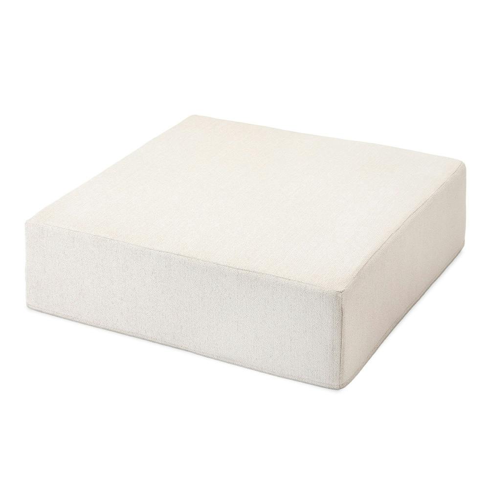 ブロックソファカバー ホワイト 幅120cm 奥行120cm 高さ36cm ※カバーのみ【別送品】