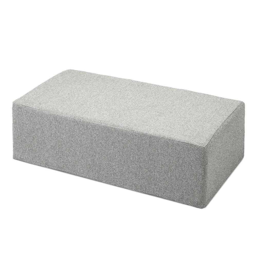 ブロックソファカバー ライトグレー 幅120cm 奥行60cm 高さ36cm