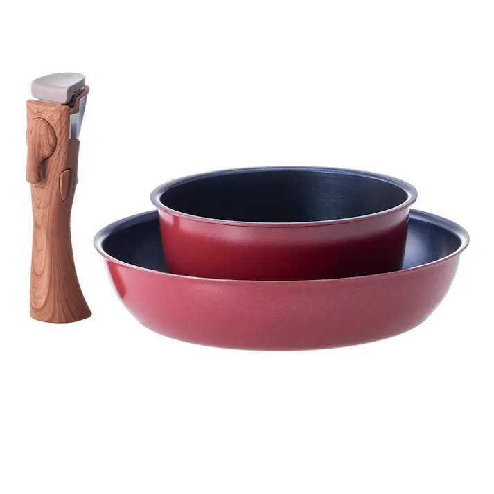 取っ手が外せる軽量フライパン 3点セット