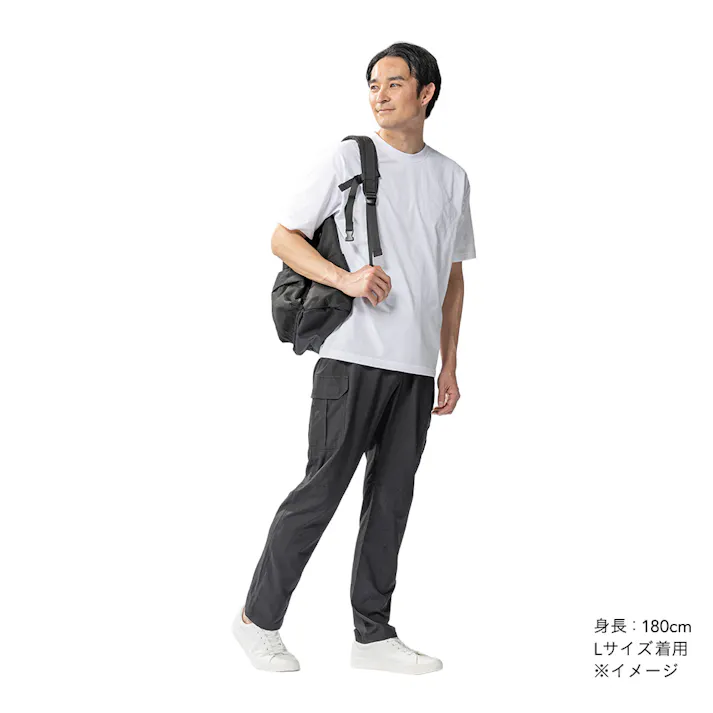 SPEED DRY SD肌面さらさら涼やかカーゴパンツ ブラック LL