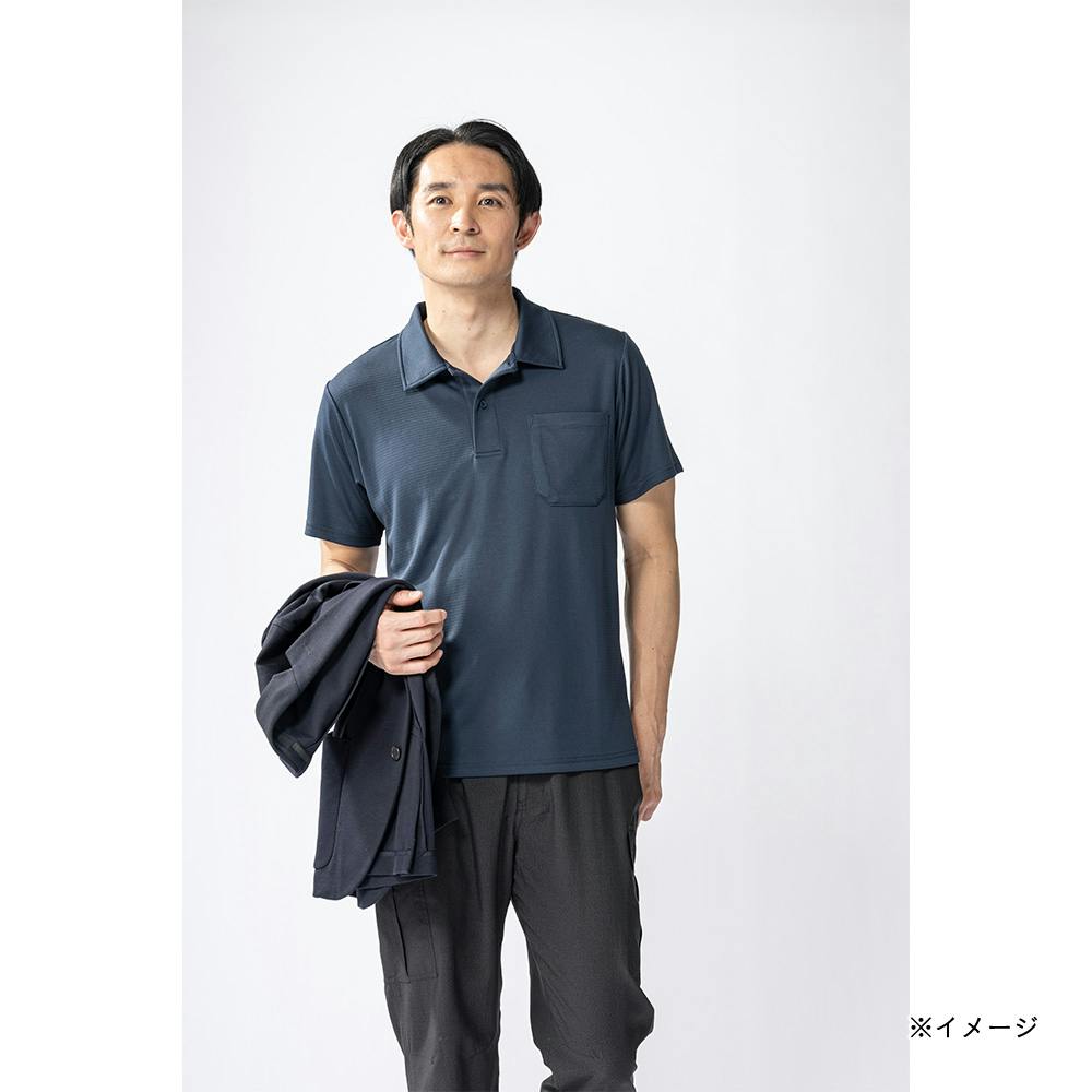 SDさらさらドライポロシャツ半袖 LL ネイビー | 作業着・作業服・安全