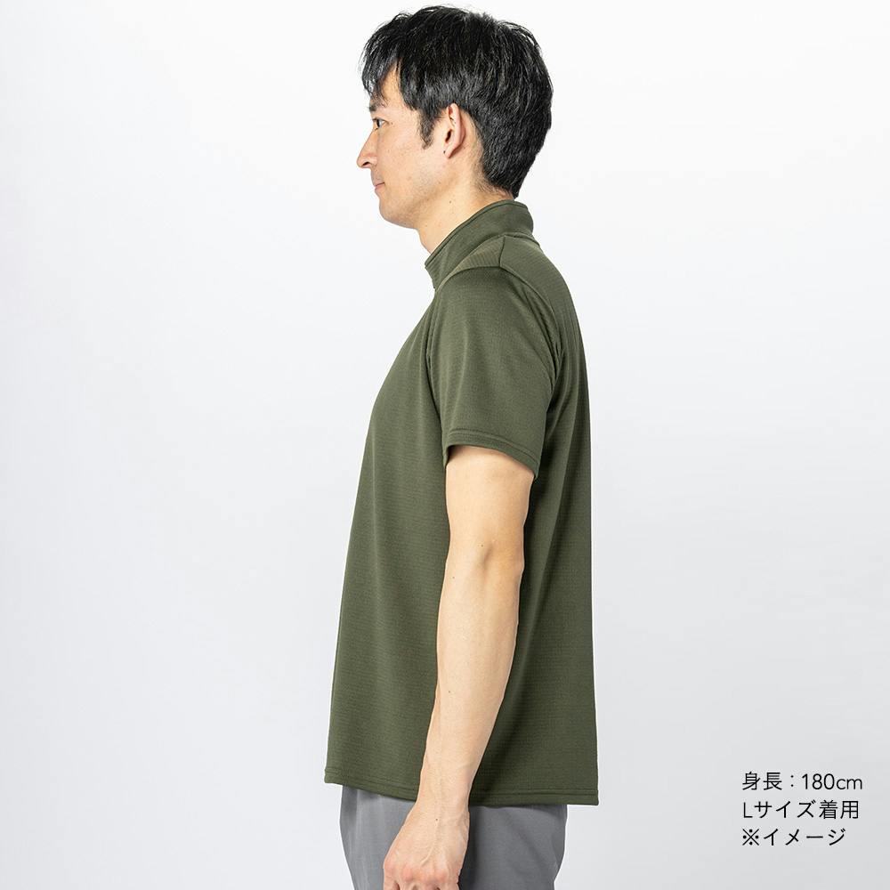 SDさらさらドライハーフジップ半袖 LL カーキ | 作業着・作業服・安全