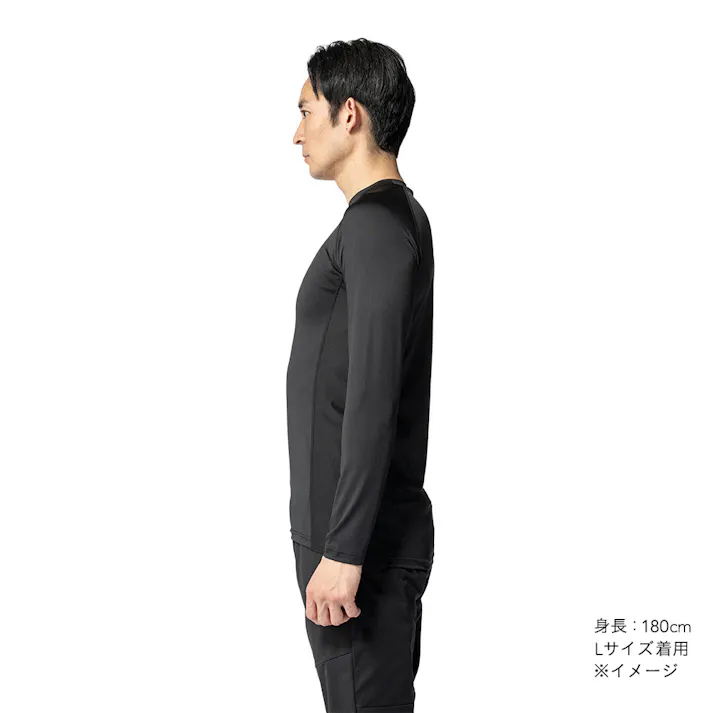 冷感コンプレッションインナーシャツ M ブラック