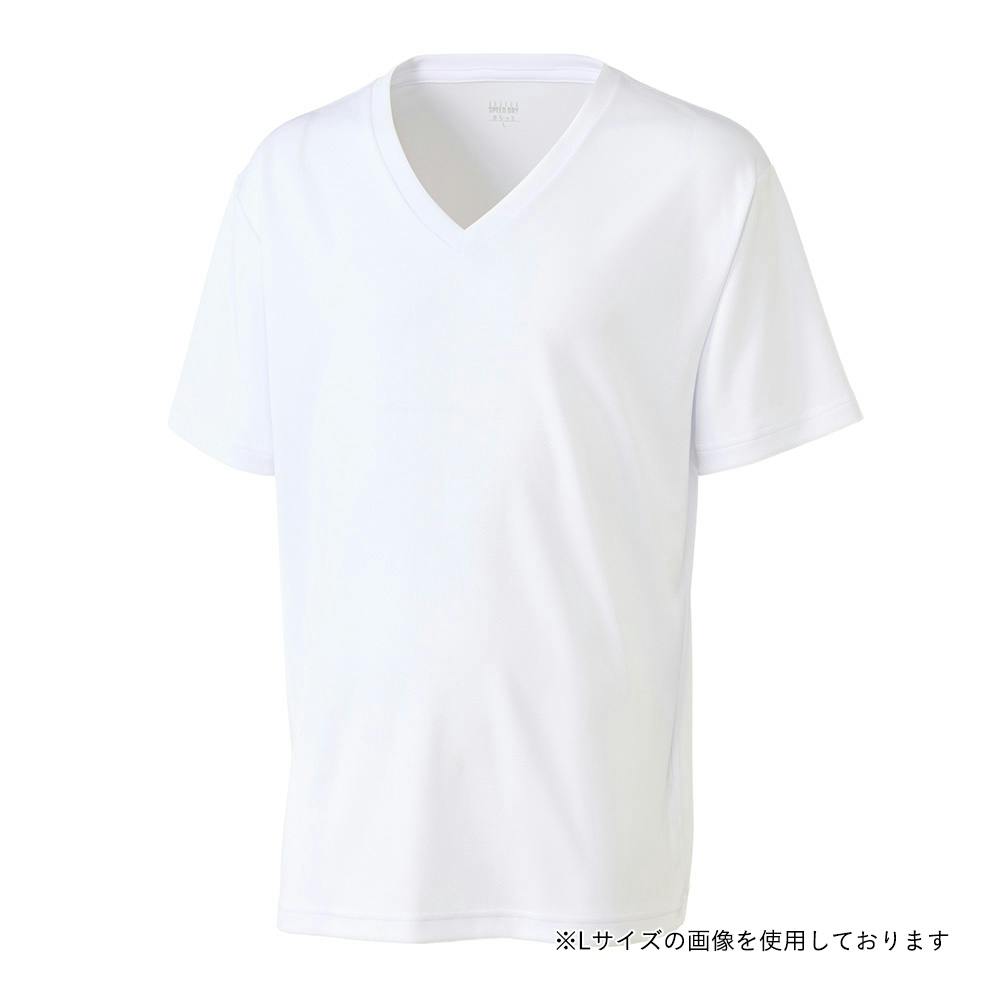 抗菌防臭SDTシャツ V首 M ホワイト