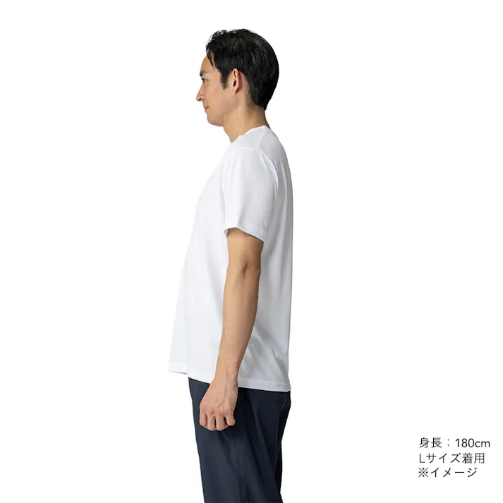 抗菌防臭SDTシャツ V首 M ホワイト