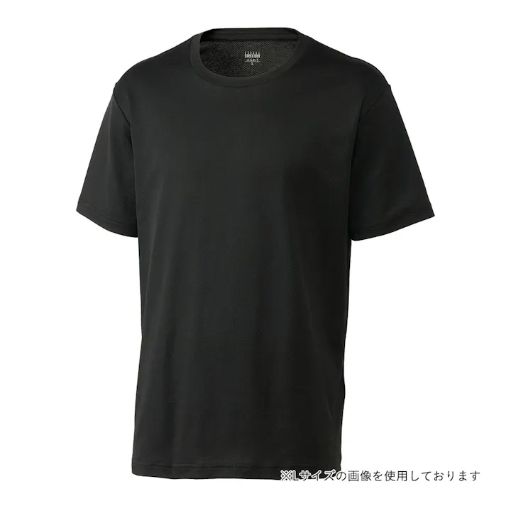 抗菌防臭綿混SDTシャツ 丸首 M ブラック