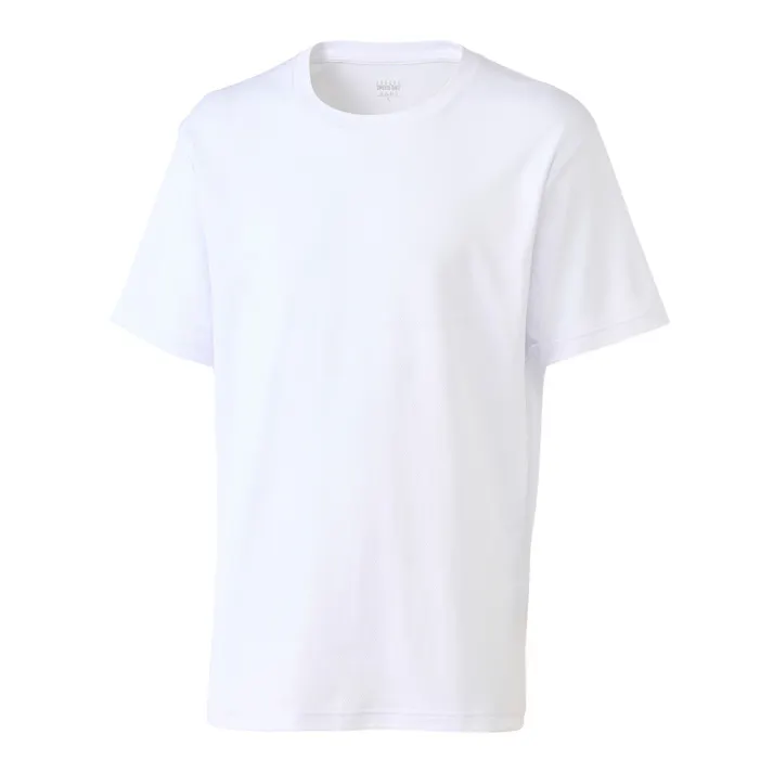抗菌防臭綿混SDTシャツ 丸首 L ホワイト