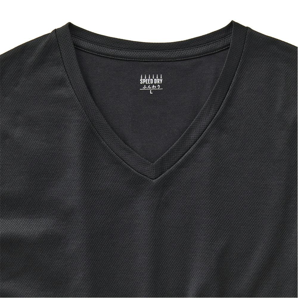 抗菌防臭綿混SDTシャツ V首 L ブラック | 作業着・作業服・安全靴 通販