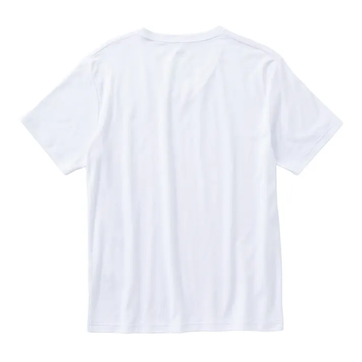 抗菌防臭綿混SDTシャツ V首 M ホワイト