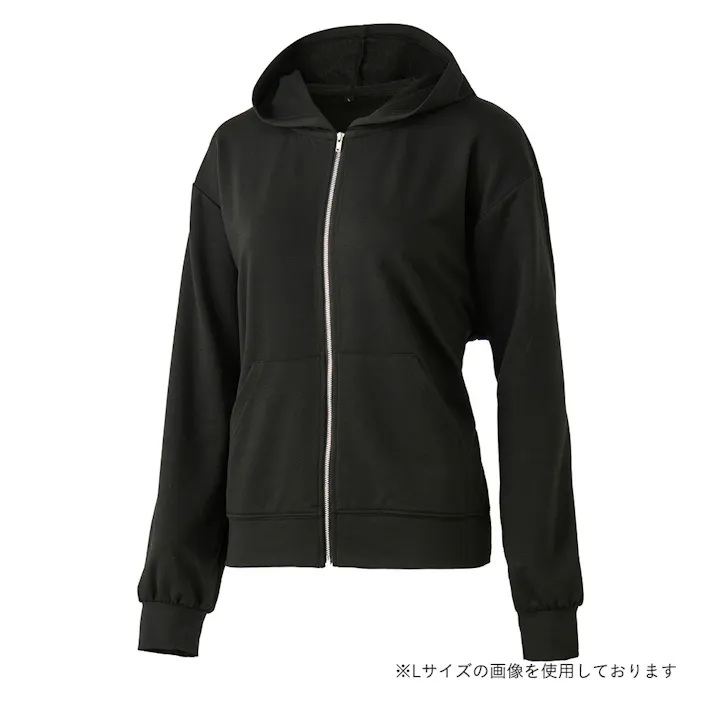 婦人らくらくジップパーカー M ブラック