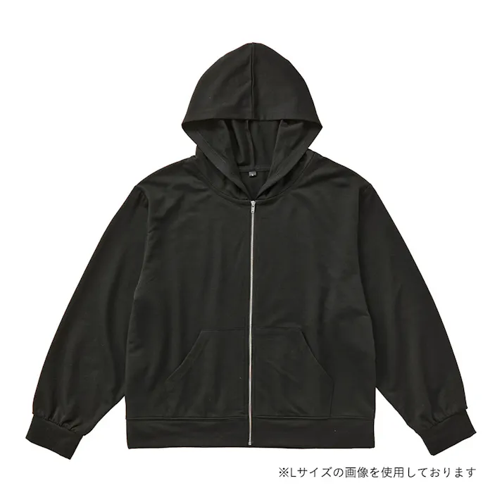 婦人らくらくジップパーカー M ブラック