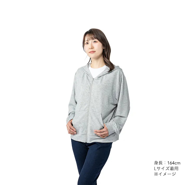 婦人らくらくジップパーカー M ブラック