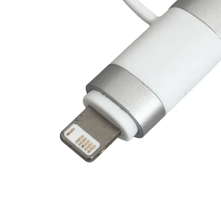 カインズ シリコンケーブル マグネットタイプ Type-A to Type-C +互換Lightning用 1m ホワイト