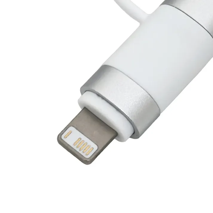 カインズ シリコンケーブル マグネットタイプ Type-C to Type-C +互換Lightning用 1m ホワイト