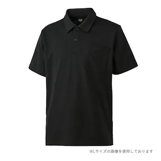 SD綿混ポロシャツ ブラック M