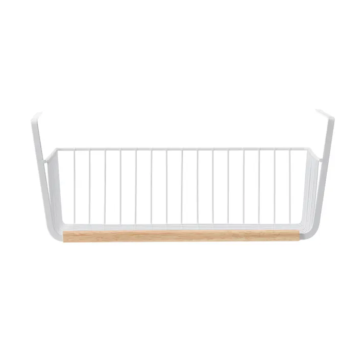 ウッドデザイン 戸棚下収納ラック ホワイト 幅34.5cm 奥行26cm 高さ14cm