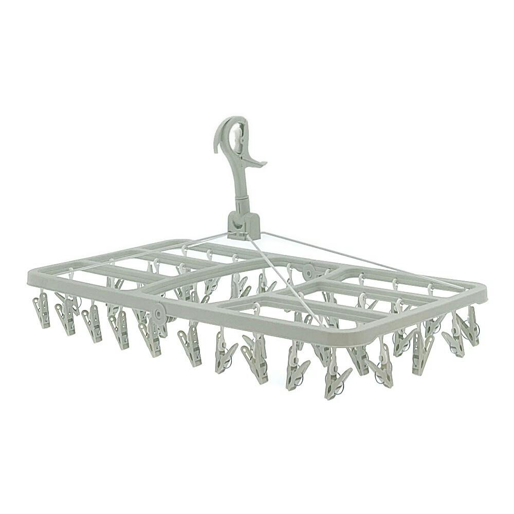 ワイヤー角型ハンガー グリーン 40ピンチ