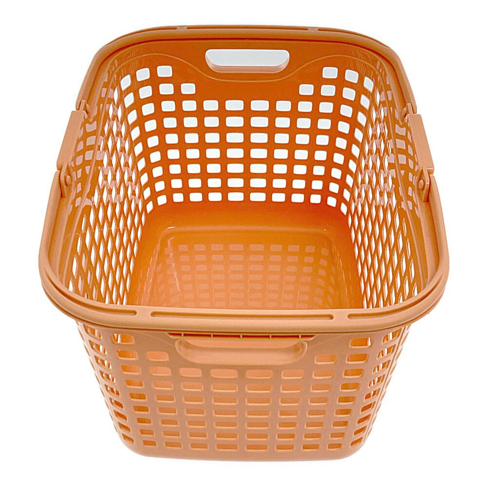 ランドリーバスケット M オレンジ 幅44cm 奥行32.5cm 高さ27.2cm