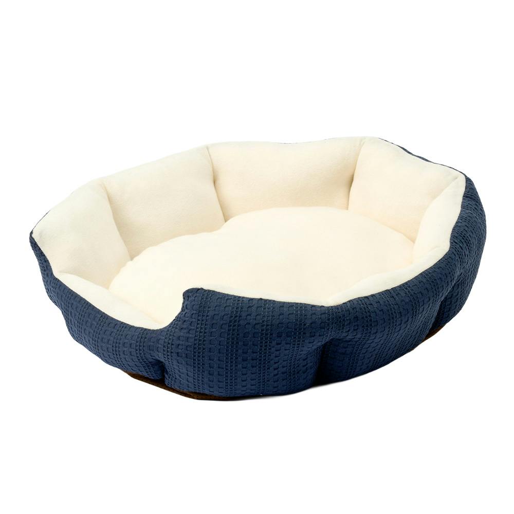 犬猫兼用 防ダニ/抗菌防臭 丸型ベッド ジャンボ ネイビー