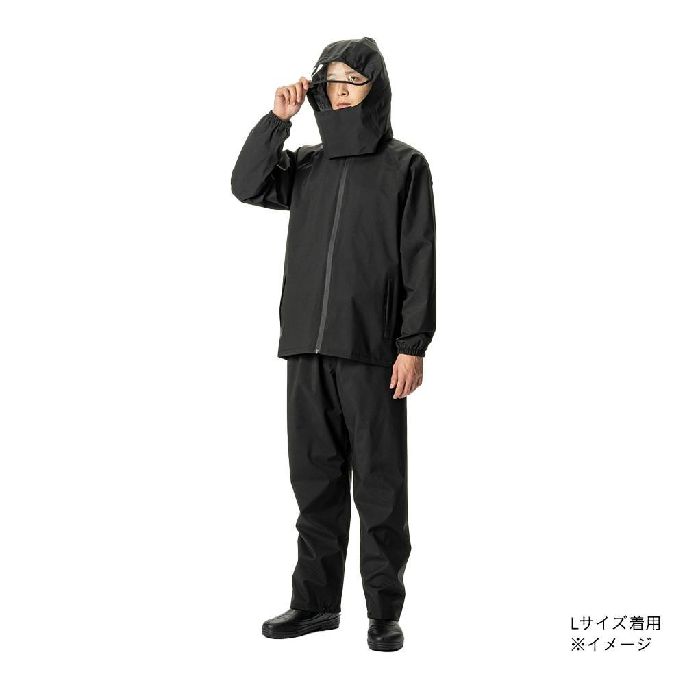 ムレにくいレインスーツ L ブラック | 作業着・作業服・安全靴 通販