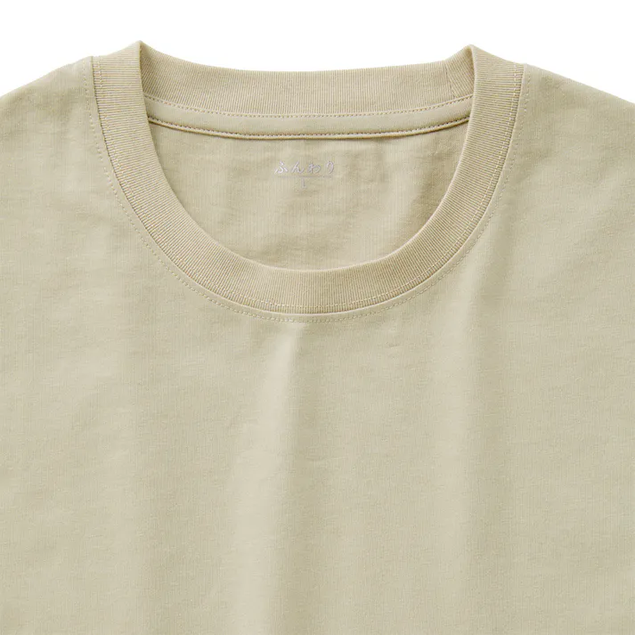 やさしい肌触りの綿100%Tシャツ ベージュ L