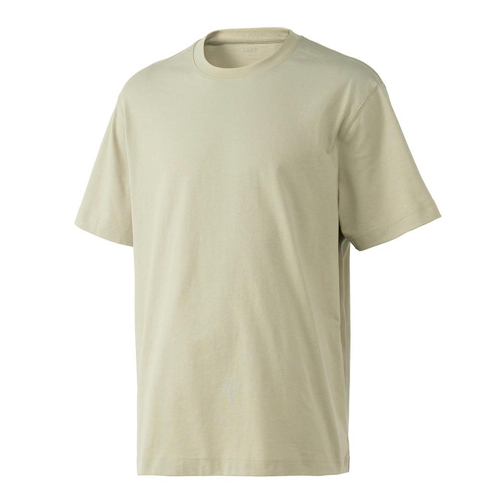 やさしい肌触りの綿100%Tシャツ ベージュ LL