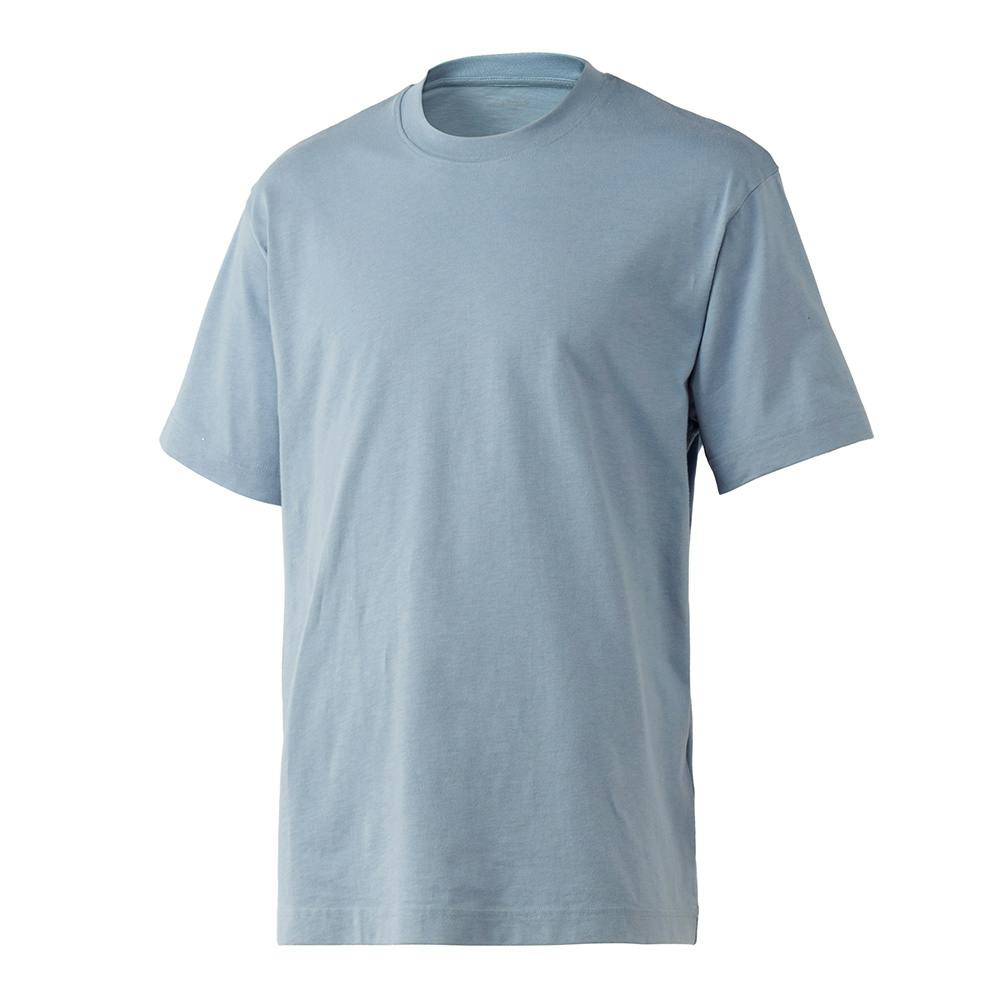 やさしい肌触りの綿100%Tシャツ ブルー LL