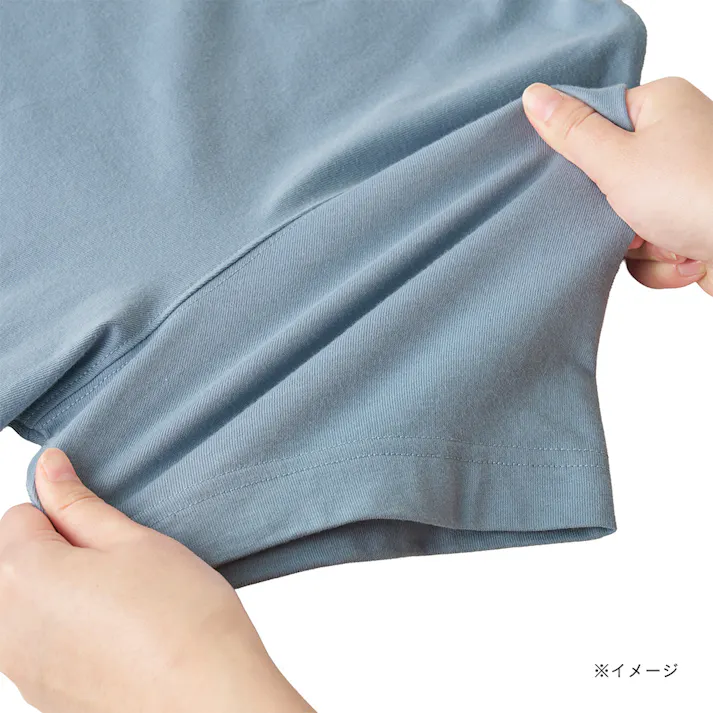 やさしい肌触りの綿100%Tシャツ ブルー LL