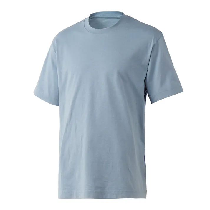 やさしい肌触りの綿100%Tシャツ ブルー LL