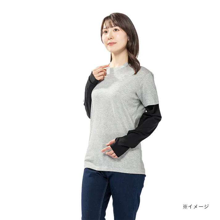 カインズ 接触冷感 一体型アームカバー ブラック