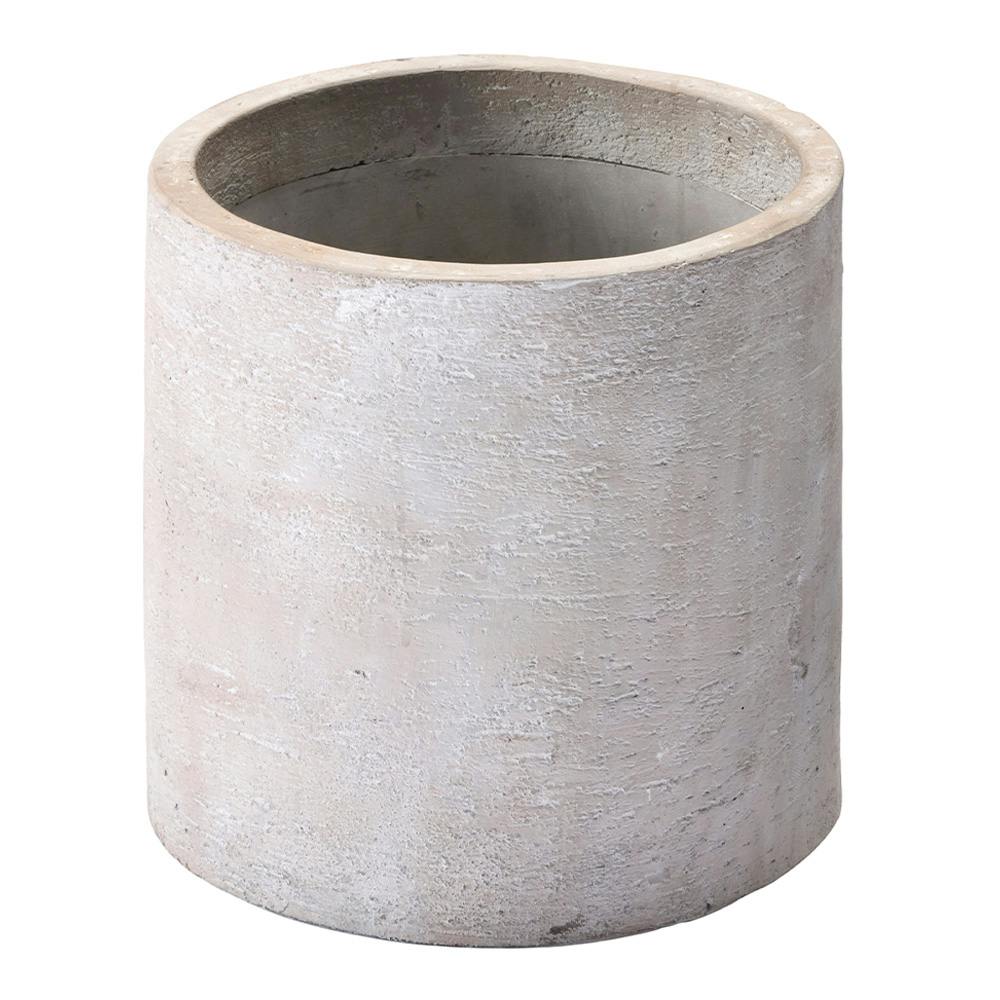 ファイバーセメント鉢 モダン アンティークホワイト M