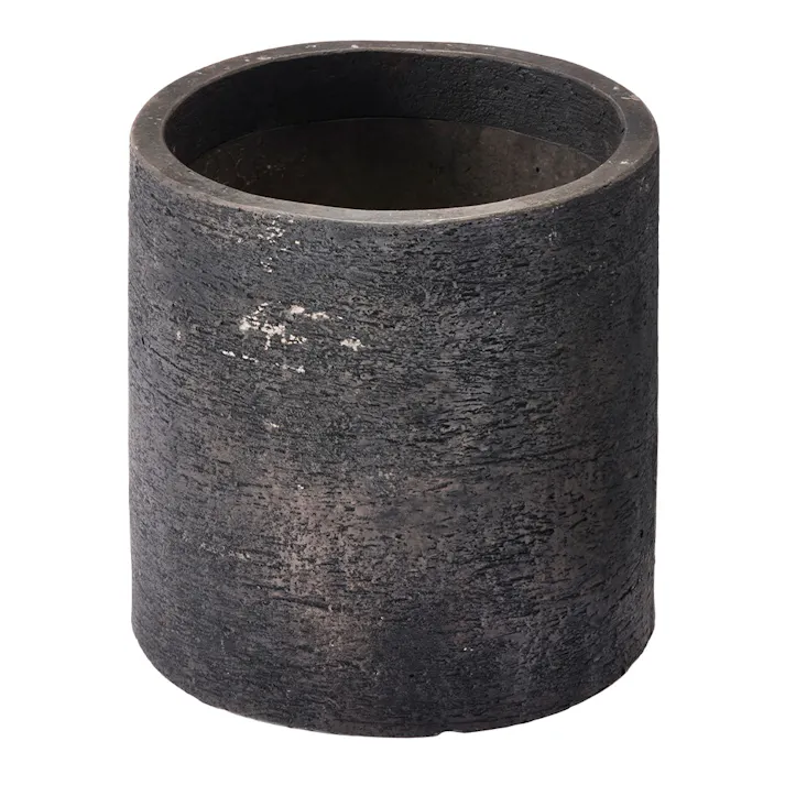 ファイバーセメント鉢 モダン ダークグレー M