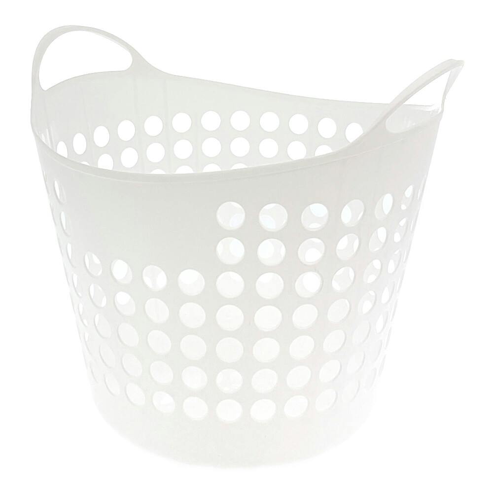 ソフトバスケット ホワイト 幅43cm 奥行38cm 高さ40cm