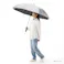 日差しも紫外線も雨も遮れるストレート手元長傘 シルバー 70cm