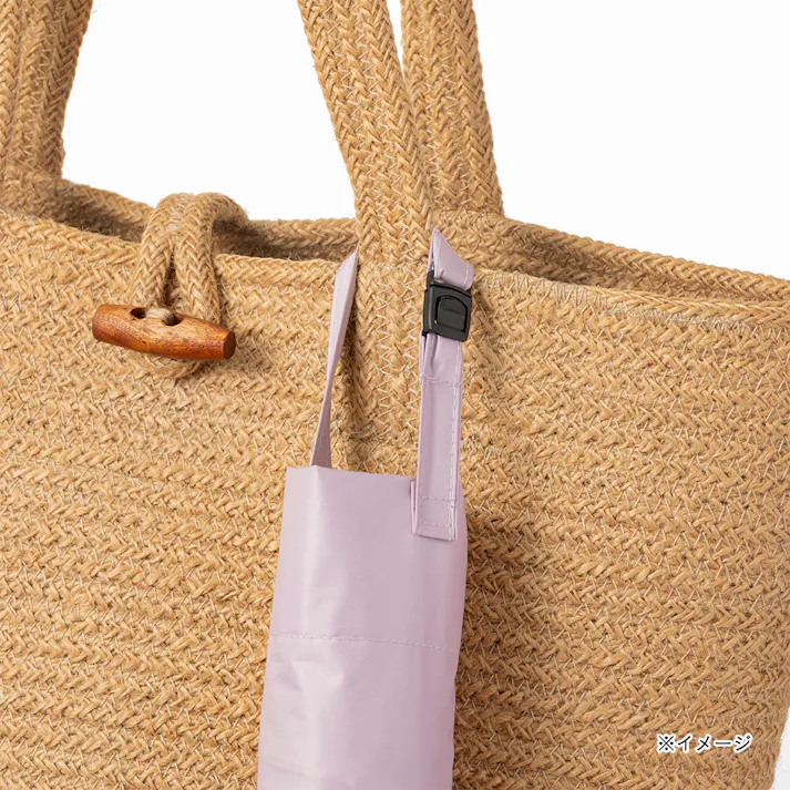 日差しも紫外線も雨も遮れる軽量折傘 パープル 60cm