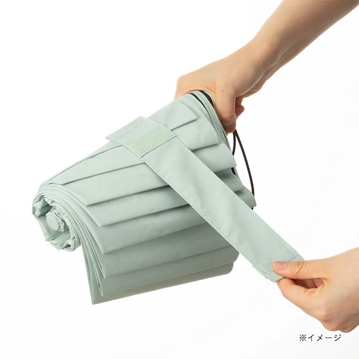 日傘としても使える畳みやすい軽量折傘 ミントグリーン 60cm