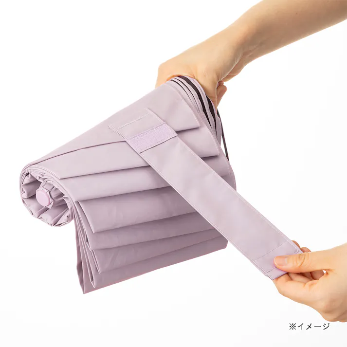 日傘としても使える畳みやすい軽量折傘 パープル 60cm