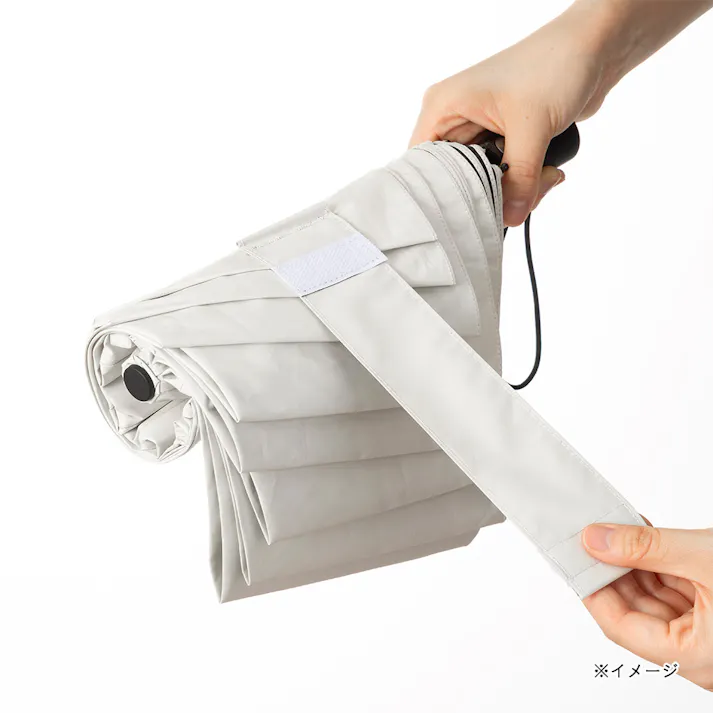 日傘としても使える軽い自動開閉折傘 オフホワイト 60cm